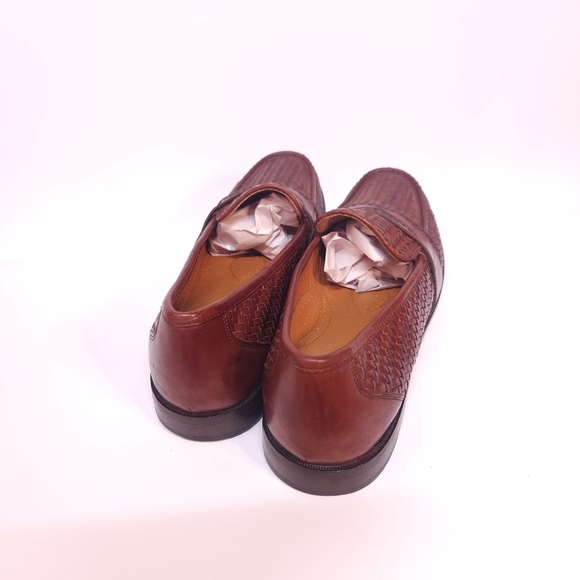 Wright  woven Italian leather loafers Made in Italy Sz. 14 - Picture 6 of 10